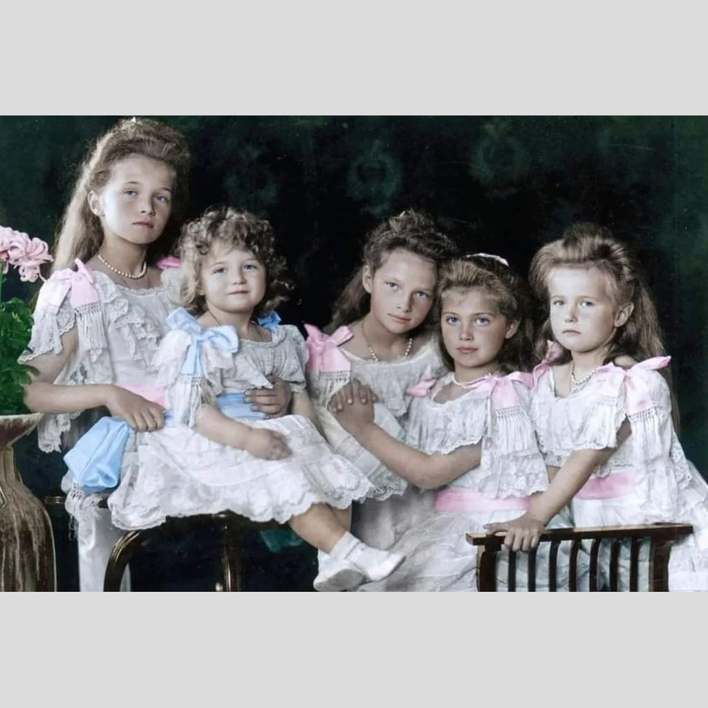 俄國末代沙皇尼古拉二世和皇后亞歷山德拉的五個孩子